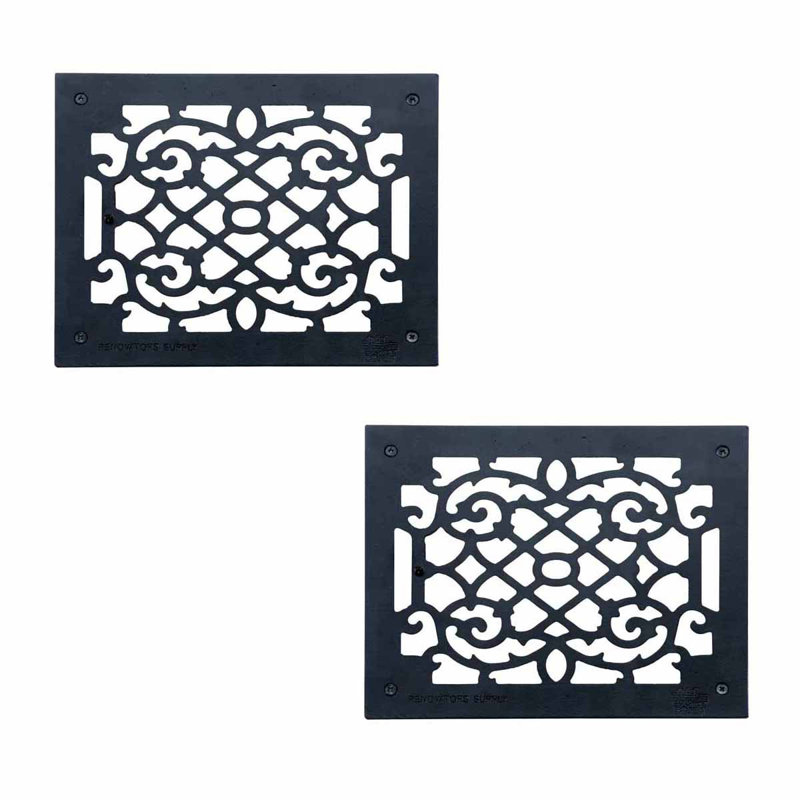 Grille de ventilation de plancher en fonte d’aluminium 9,5 po x 11,38 po