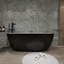 Baignoire autoportante autoportante en acrylique noir mat J25 de 67 po x 31,5 po J25