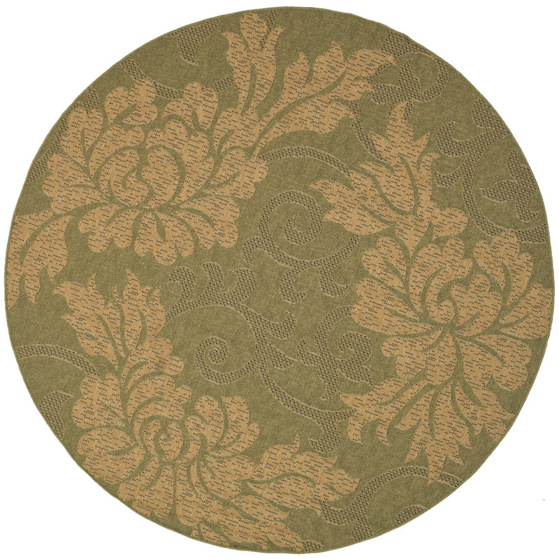 Herefordshire Performance Floral Rug, Round 6'7"