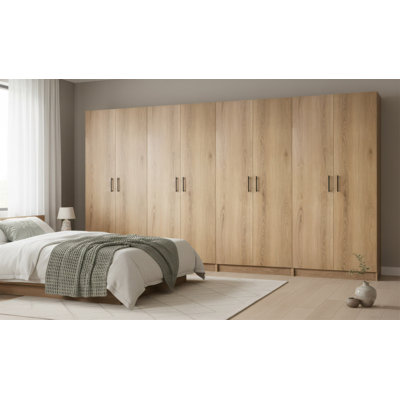 Modex Oak Multi-Purpose Utility Storage Cabinet (4-Piece Set)