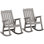 Ensemble de 2 chaises berçantes en plastique pour l'extérieur, parfaites pour la piscine, le patio et le porche