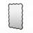 Solid Wood Wavy Rectangle Mirror, Black