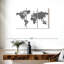 Carte du monde Aliaz BW Stripes-108027128