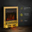 E Cairns 48.2cm W Gold Electric Fireplace with 2000 BTU