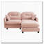 Canapé modulaire Cloud avec accoudoirs en tissu chenille, conception plissée matelassée, conception ergonomique, mousse haute densité, accoudoirs élégants, base en bois de haute qualité-76472125