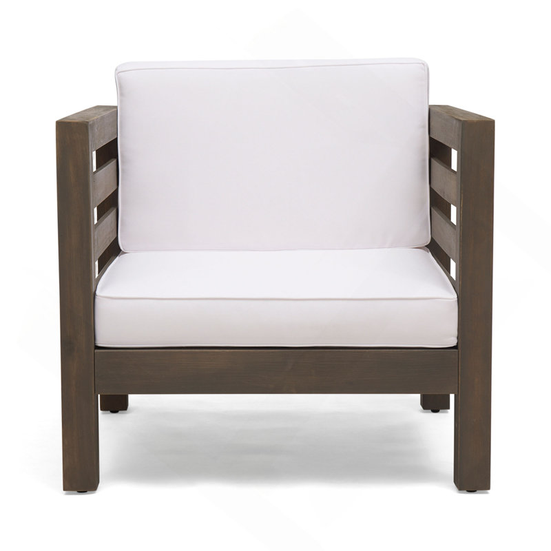 Fauteuil club Oana, Gris, Blanc