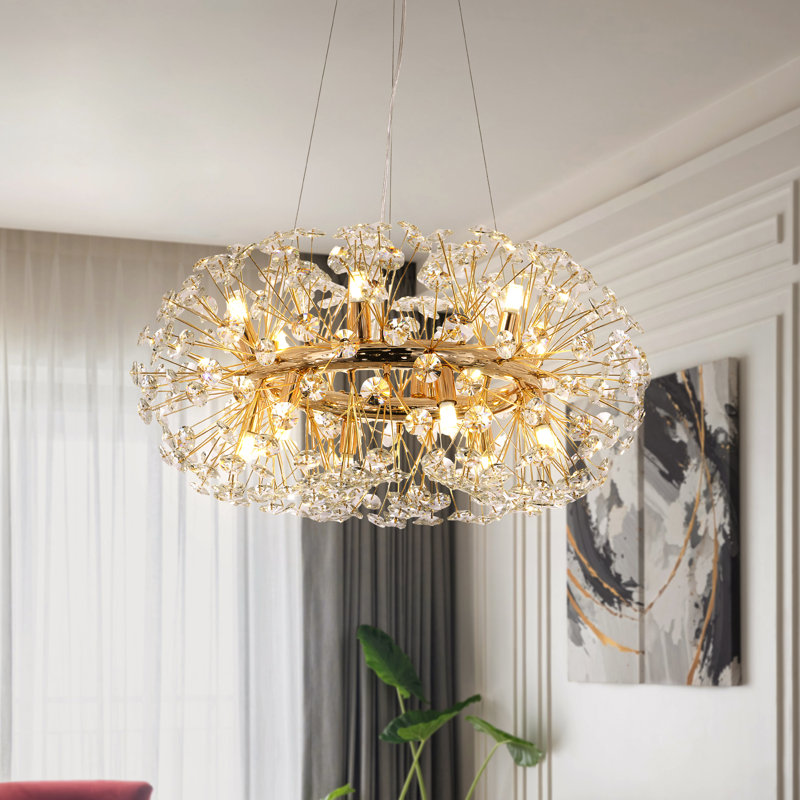 Firmina 12 - Light Dimmable Wagon Wheel Chandelier