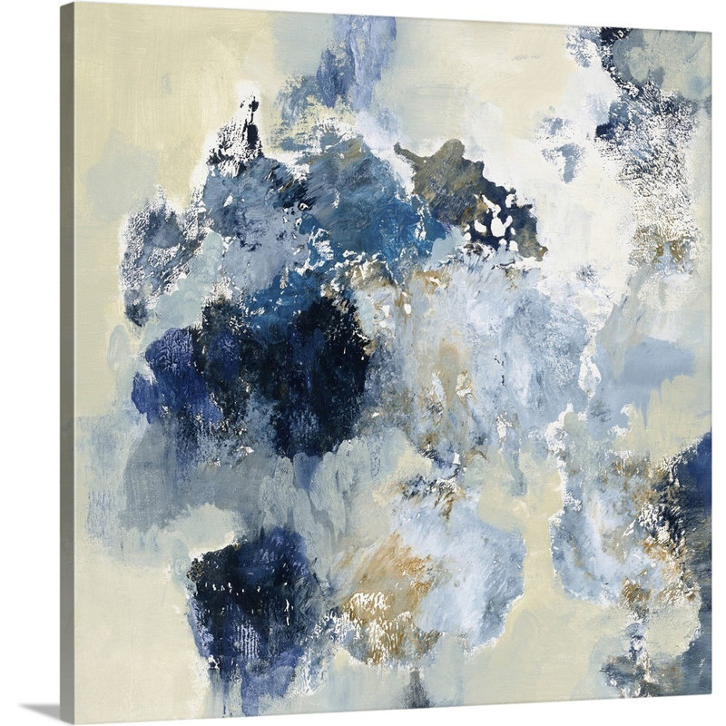 «Indigo Monorph» par Silvia Vassileva - reproduction d'art sur toile, H 48 po x l 48 po x P 1,25 po, Toile tendue