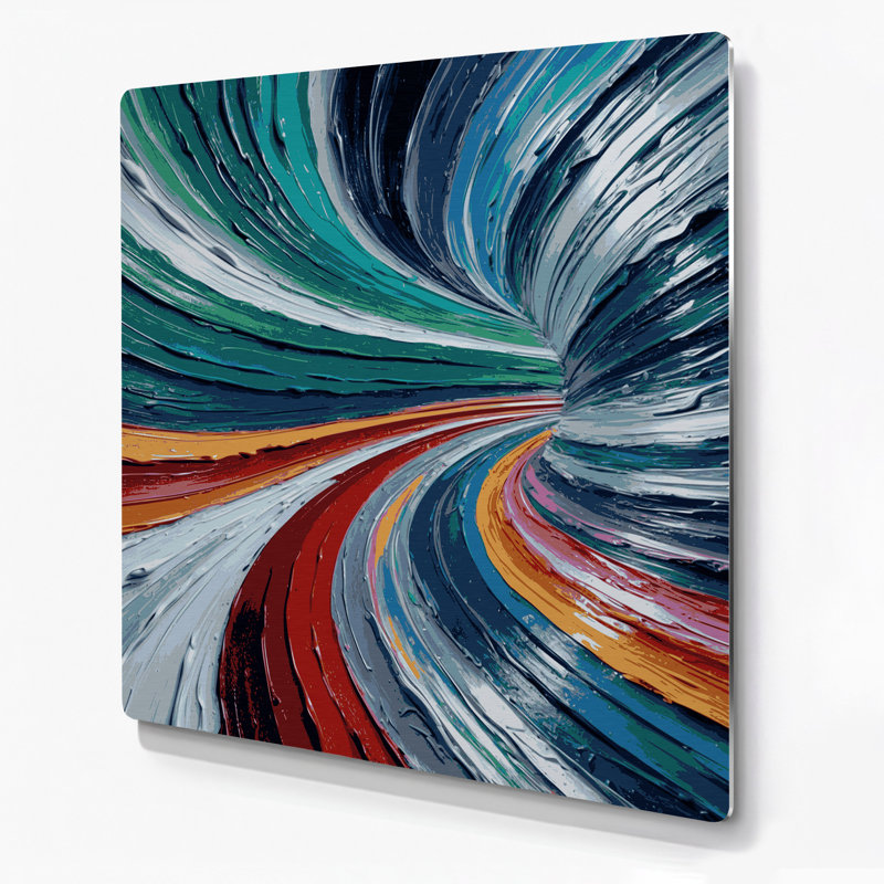 Art mural gris en bande de spectre, H 32 po x l 32 po