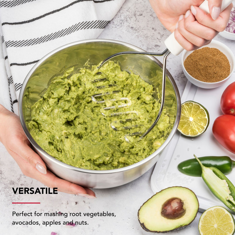 Kitchenaid Stainless Steel Wire Potato Masher, Porcelain