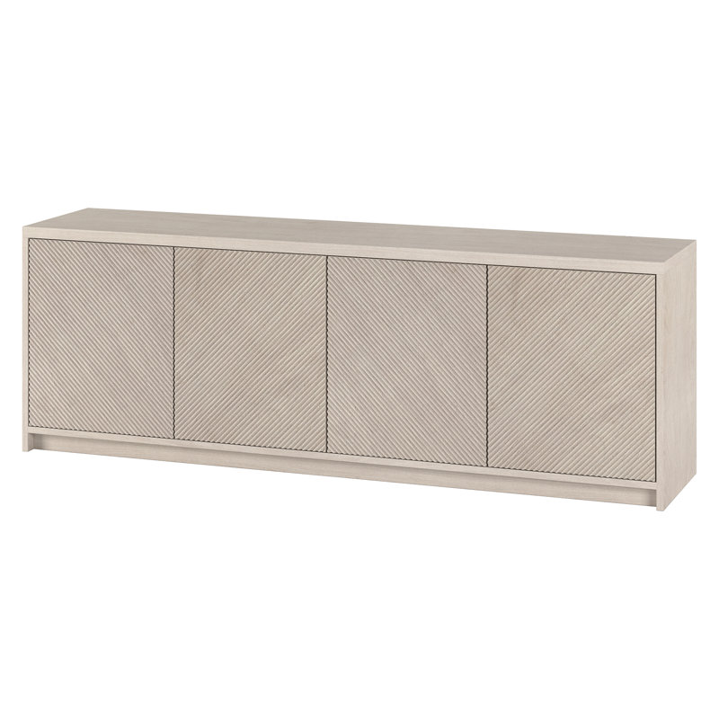 Renad Rectangular TV Stand for TV's up to 78" in, White