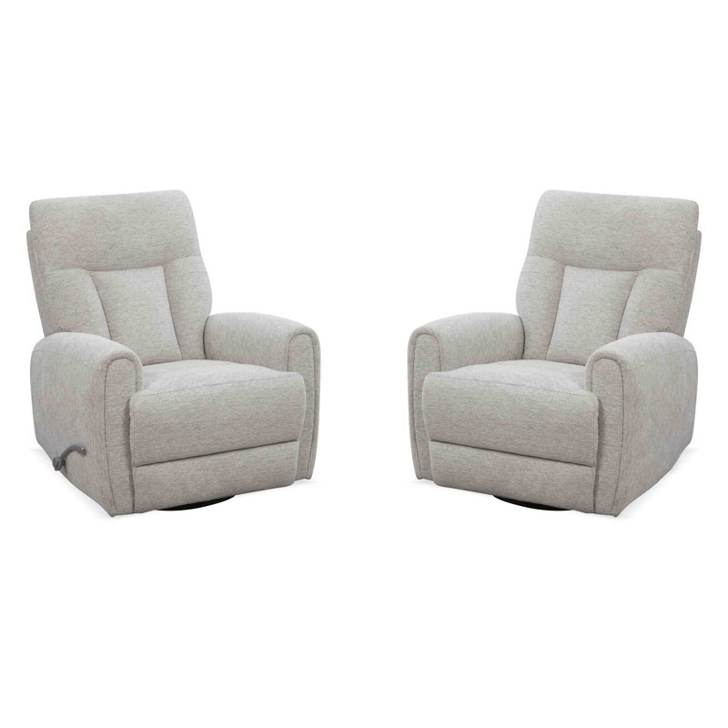Trease Manual Swivel Glider Recliner Two Pack