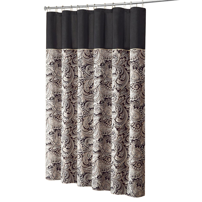 Rideau de douche jacquard, Black