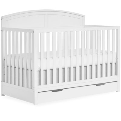 Jpma & Greenguard Gold Certified  Storybrooke 5 In 1 Convertible Crib With Under Drawer -  Harriet Bee, D5A0C3A118194BCB87EC4C528A71E610