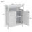 Bathroom Standing Storage With Double Shutter Doors Cabinet-White
