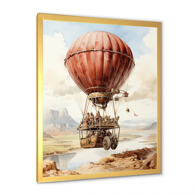 Ballon à air chaud dessert, Cadre photo doré, H 32 po x l 16 po x P 1 po