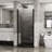 34"x72" Pivot Shower Door, 1/4 Inch Thick Tempered Glass Swing Shower Door In Silver Finish, Semi-frameless -109921230