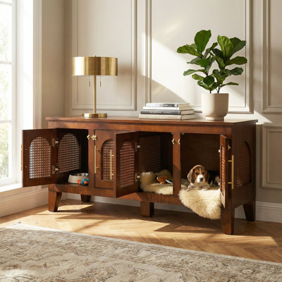 Armoire pour chien en rotin Aldercrest
