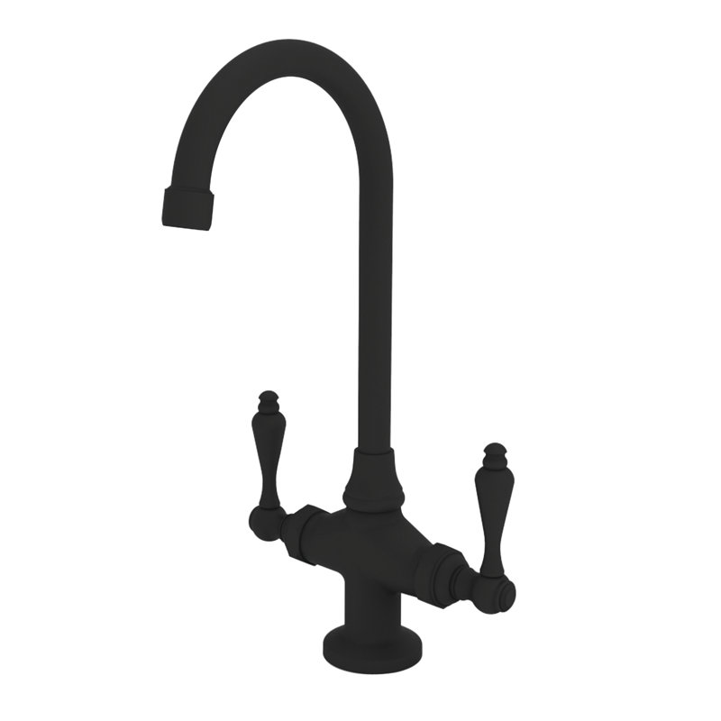 Nadya Double Handle Bar Faucet, Flat Black