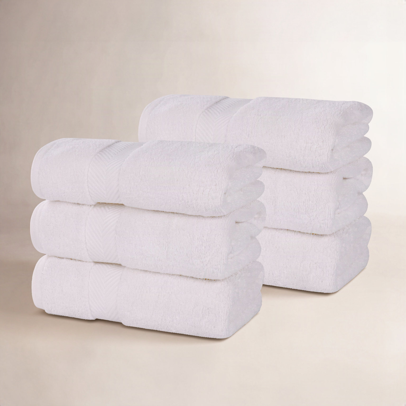 Cortright Chevron Cotton Hand Towel, White