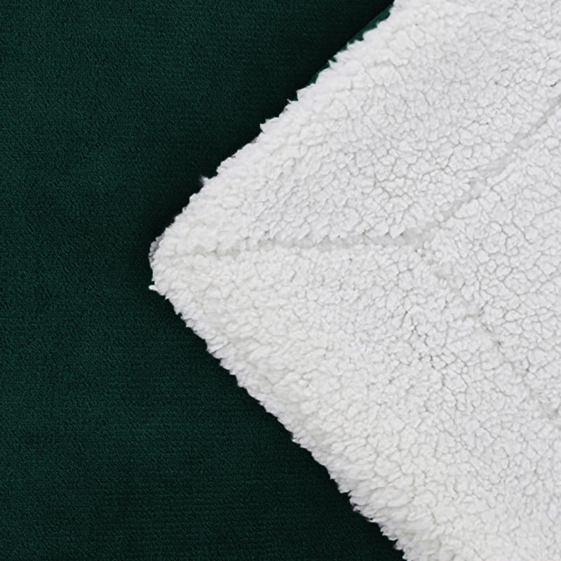 Couverture épaisse réversible en molleton Sherpa, Jeté (50 inc. X 60 inc.), Émeraude