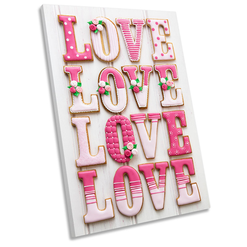 Shabby Elegance Love - Wrapped Canvas Print, 45.7cm H x 30.5cm W x 2cm D