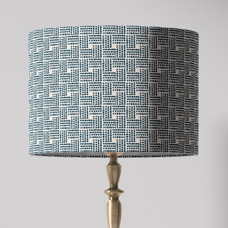 Haven Lampshade, Blue, 12" H x 16" W x 16" D