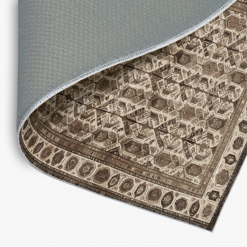 Persian Gray Indoor and Outdoor Area Rug, Rectangle 2' x 3'