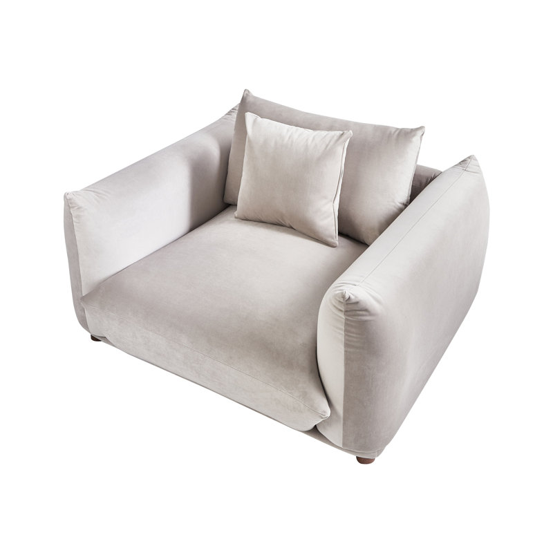 Armchair Alexias, Beige Velvet