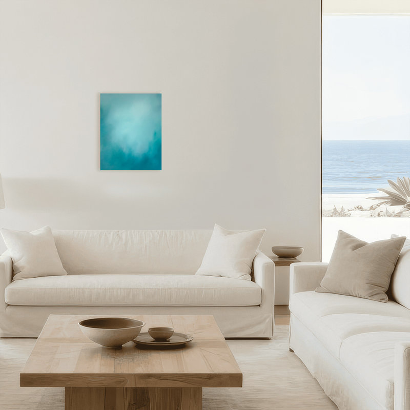 Coastal Retreat Underwater Clouds XI by  - Floater Frame Print on Canvas, 20" H x 16" W x 1.5" D, Wrapped Canvas