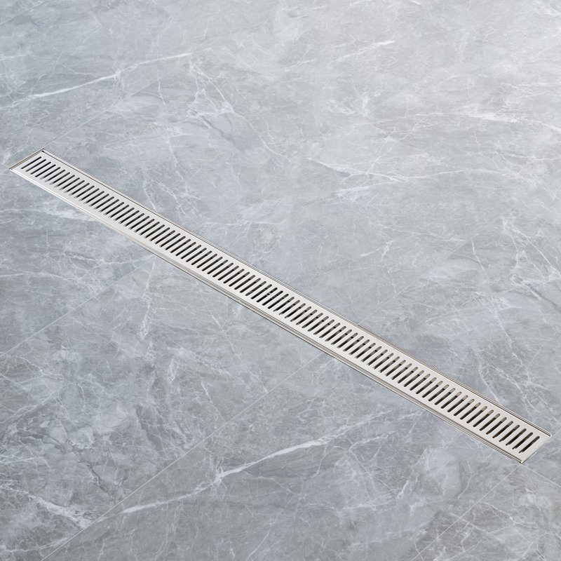 Drain d'évier de cuisine l 36 po, Nickel brossé