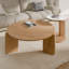 Ensemble de tables basses rondes avec table d'appoint Oak