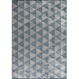 Rapture Silver/Blue Geometric Luxury Area Rug