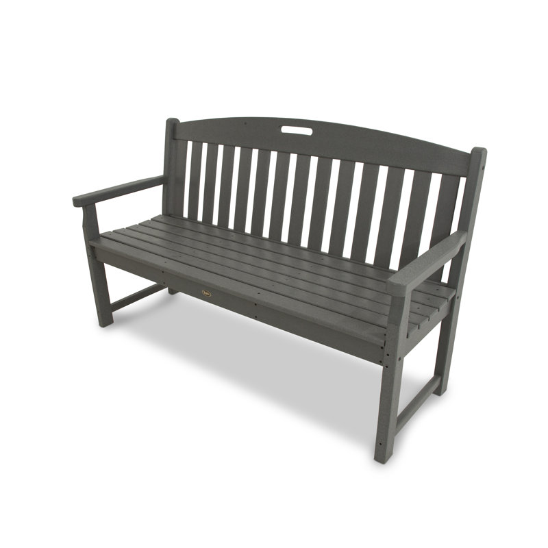 Banc club POLYWOOD, H 36 po x l 60 po x P 24,5 po, Gris