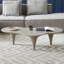 Table basse légère et luxueuse de style crème minimaliste