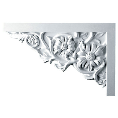 Floral Large Stair Bracket, Left