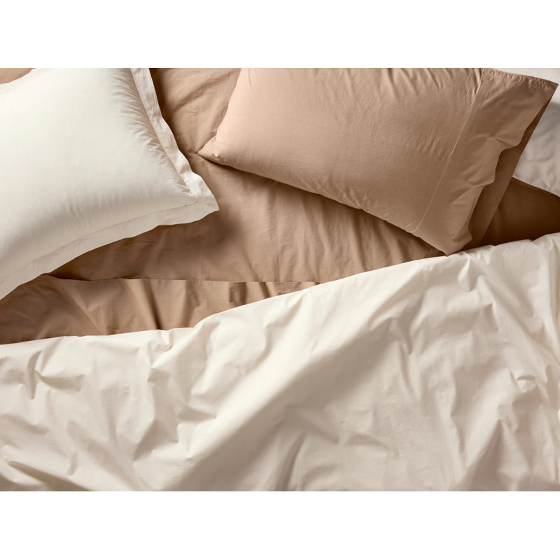 Taie d'oreiller raffinée en percale biologique, Taie d'oreiller très grande, Non teint