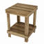 Table de bout en bois à 2 niveaux Farmhouse