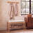 Solid Oak Upholstered Shoe Bench-725607841-725607853