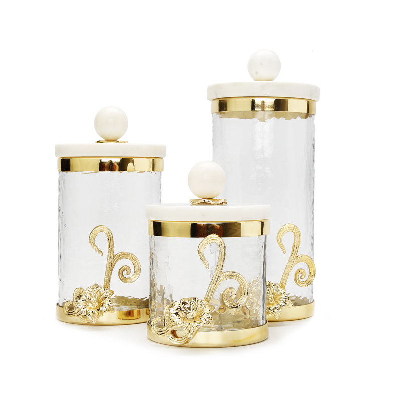 Glass Jar, 8.25" H x 4.75" W x 4.75" D