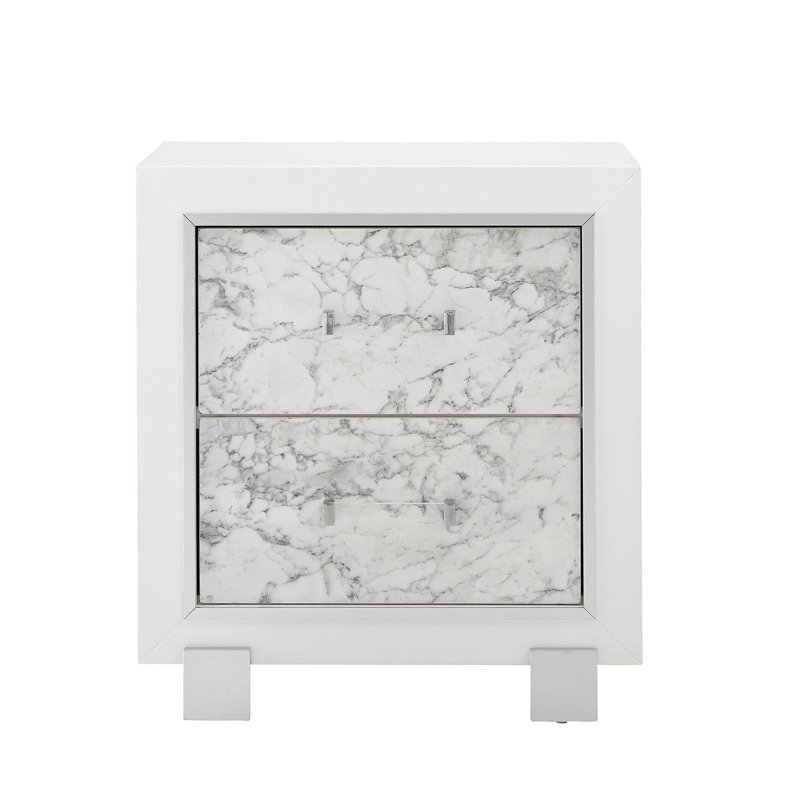 Table de chevet SKYE MARBLE WHITE