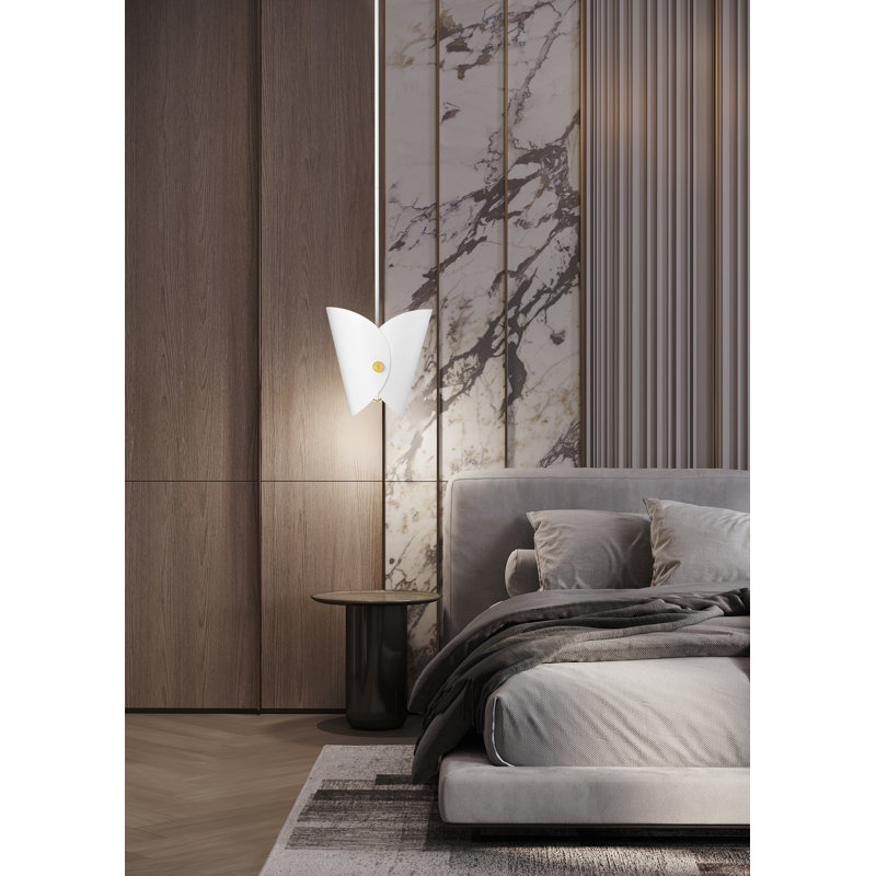 Luminaire suspendu 13 pouces Stijn, Doré / Blanc, Blanc mat, 92.63" H x 13" W x 10" D