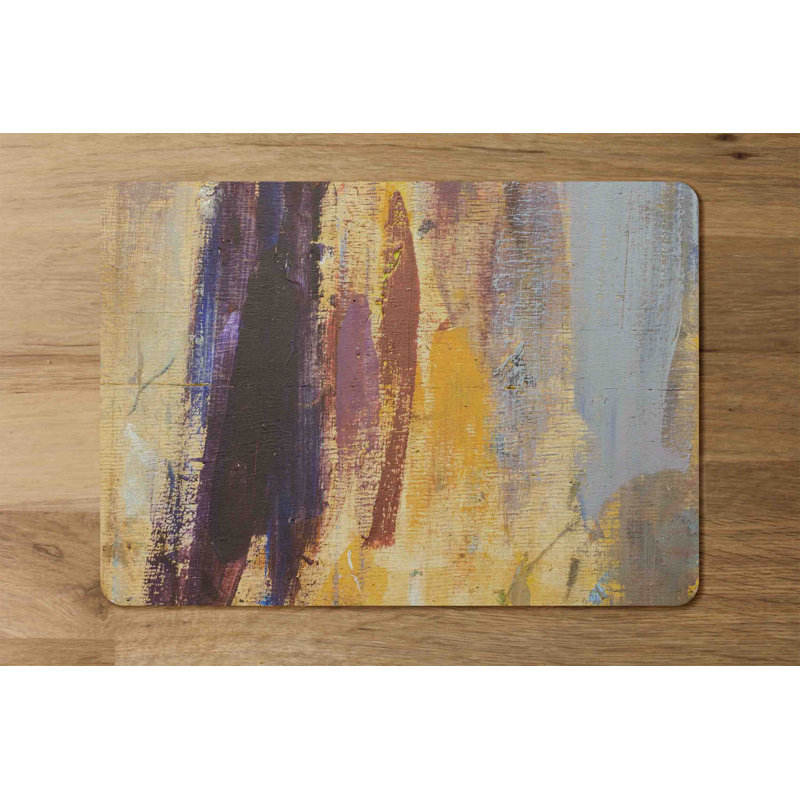 Fruge Polyester, Wood Abstract Rectangle Placemat