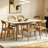 6 - Person White Rectangular Sintered Stone Stone Tabletop Dining Table Set