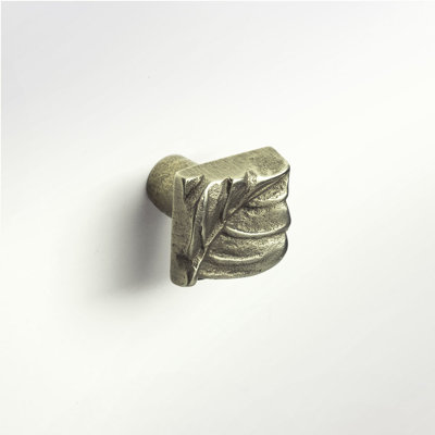 Aspen Leaf Bronze Square Knob