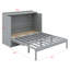 Lit escamotable mural Murphy avec tiroir, prises et ports USB-126622608