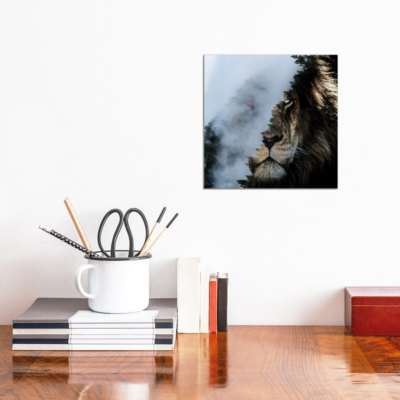 Monster Lion by Paul Haag - Print on Canvas, Wrapped Canvas, 30.48 cm H x 30.48 cm W