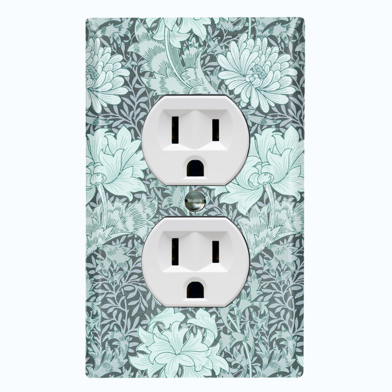 Copper Rust Patina Teal Print 1 - Gang Duplex Outlet Standard Wall Plate