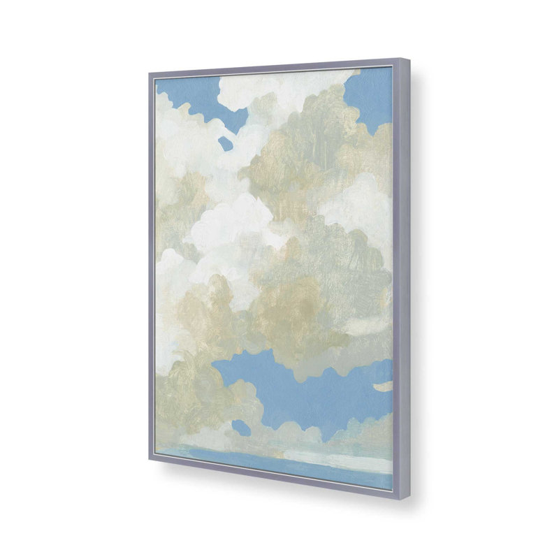 Calmez les nuages dans la brise II, H 11,25 po x l 9,25 po, Encadrement ouvert, chrome poli