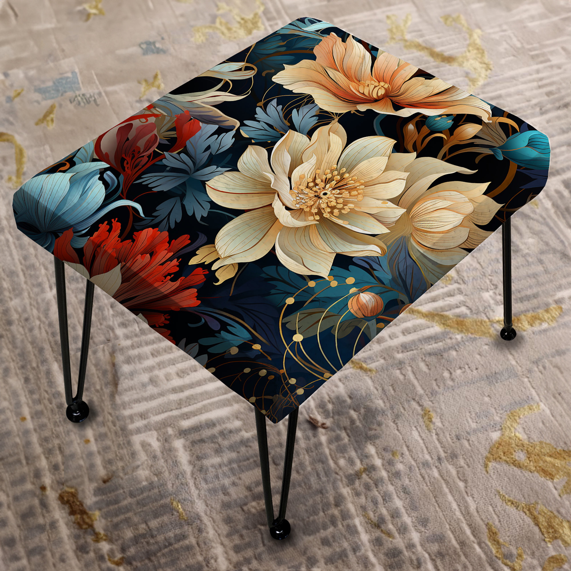 Design Art Modern Inspirations Floral Pattern - Floral Rectangle ...